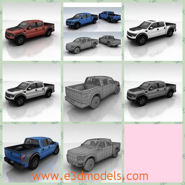 3d model the truck - This is a 3d model of the truck,which is modern and common in our life.The model built for practical purpose.