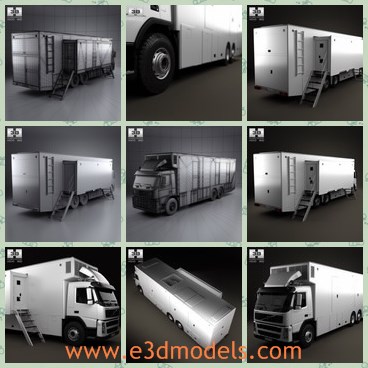 3d model the truck in 2010 - This is a 3d model of the truck in 2010,which is large and made with good quality.The truck is made in Sweden.