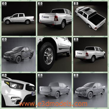 3d model the truck in 2012 - This is a 3d model of the truck in 2012,which is modern and popular.The model is provided combined, all main parts are presented as separate parts.