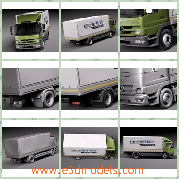 3d model the truck in 2013 - This is a 3d model of the truck in 2013,which is large and used as the delivery vehicle.The truck is necessay for the factory.