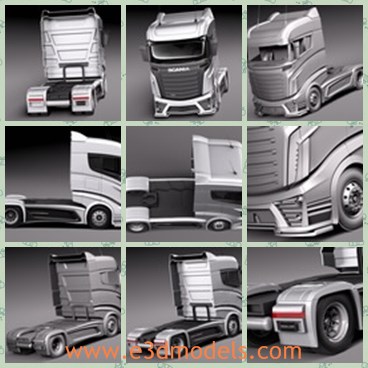 3d model the truck in 2014 - This is a 3d model of the truck in 2014,which is large and heavy.The truck is made with good quality.