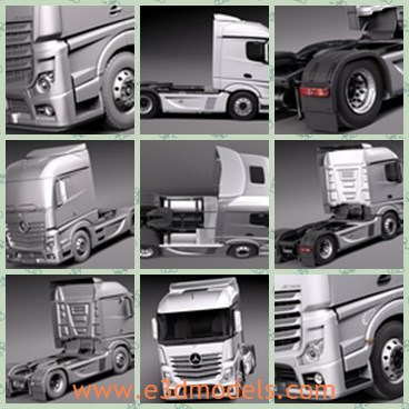 3d model the truck in 2014 - This is a 3d model of the truck in 2014,which is large and heavy.The model is the product of famous brand Benz.The model is made with high quality.