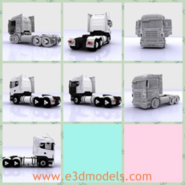 3d model the truck in Swedish - This is a 3d model of the truck in Swedish,which is large and heavy.The trick is created with white head.