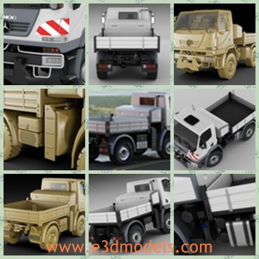 3d model the truck of Benz - This is a 3d model of the Benz truck,which is large and heavy.The model is created with good quality,which you can see in preview images studio renders.