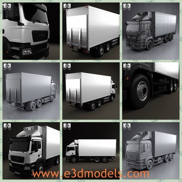 3d model the truck of Germany - This is a 3d model of the trick of Germany,which is large and practical.The model is famous and popular in Germany since 2012.