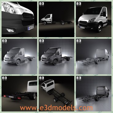 3d model the truck of Iveco - This is a 3d model of the truck of Iveco,which is large and made with high quality.The model is made for delivering goods.