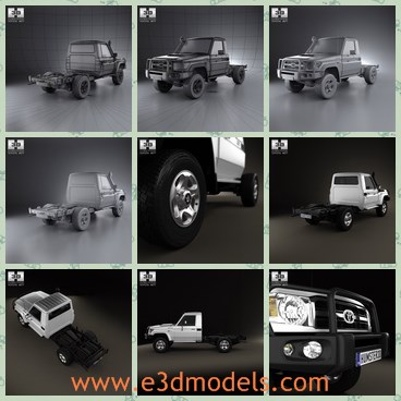 3d model the truck of toyota - This is a 3d model of the truck of Toyota,which is old and classic.The model was created on real car base. It