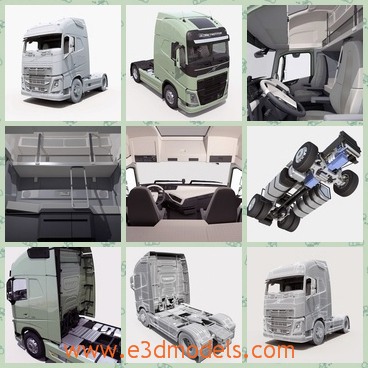 3d model the truck of Volvo - This is a 3d model of the truck of Volvo,which is large and practical.The The images were created with the V-Ray1.