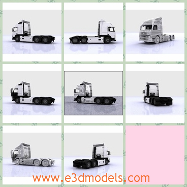 3d model the truck of Volvo - This is a 3d model of the truck of Volvo,which is made in Sweden and the model is made wih textures and high quality materials.