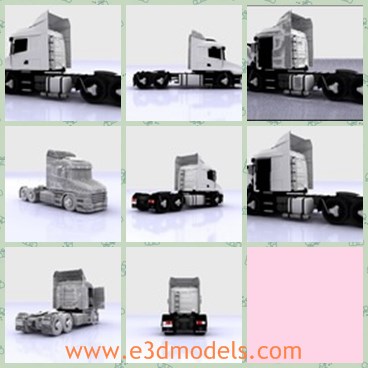 3d model the truck with good quality - This is a 3d model of the truck with good quality,which is common and expensive.The truck is large and used to delivering.