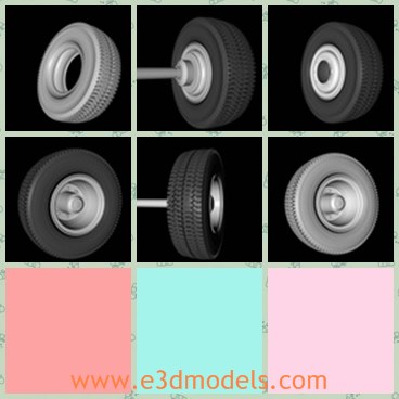 3d model the tyre - This is a 3d model of the tyre of a car,which is new and flexible.The model is made for most famous cars in the world.
