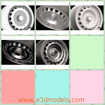 3d model the tyre with the alloy materials - This is a 3d model of the tyre with the alloy materials,which is the part of the wheel of a car and the part is made of steel .