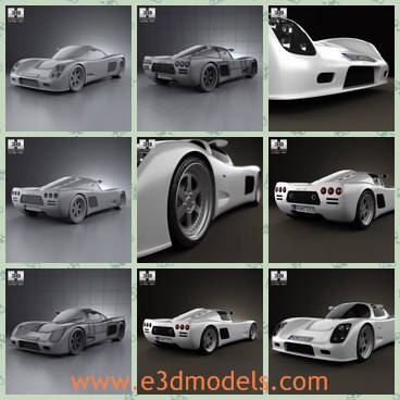 3d model the Ultima car - This is a 3d model of the Ultima car,which is made based on the real ones.The car is special and popular from 2009 to 2014.