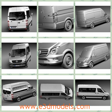 3d model the van from Germany - This is a 3d model of the van from Germany,which is spacious and new.The van is the Benz type and it is popular.