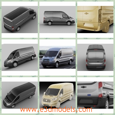 3d model the van in 2014 - This is a 3d model of the van in 2014,which is regular and long and popular.The model's  long- detailed exterior, simple interior.- every object has material name, you can easily change or apply materials.