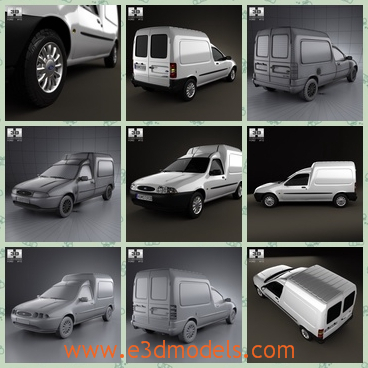 3d model the van made in 1999 - This is a 3d model of the van,which was made in 1999 and the shape is outdated and the body is spacious.The model is used as the delivery car.