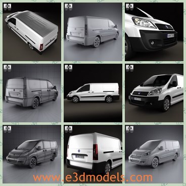 3d model the van made in 2011 - This is a 3d model of the van made in 2011,which is firstly made in Italy used as the cargo vehicle.