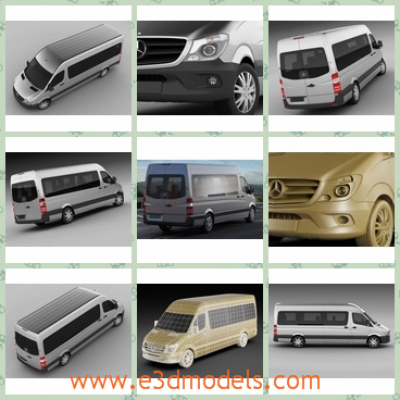 3d model the van made in 2013 - This is a 3d model of the van made in 2013,which is large and modern.The model is the German style made in details.