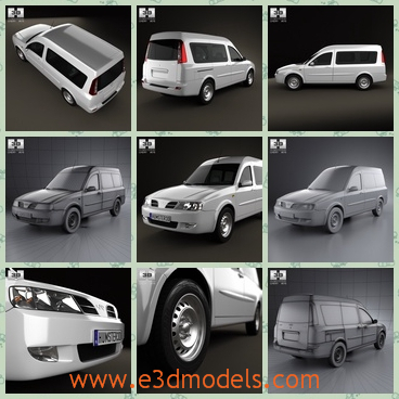 3d model the van of Chery - This is a 3d model of the van of Chery,which is the famous type in China and most Chinese families have one.
