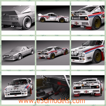 3d model the vintage of Italy - This is a 3d model of the vintage of Italy,which is a racing car.The model is also regarded as the gift for the winner who the race.