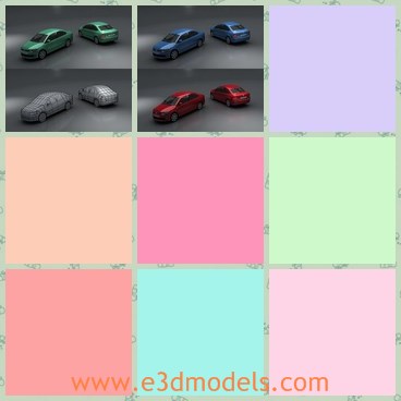 3d model the volkswagen car - This is a 3d model of the Volks wagen car,which is large and luxury.