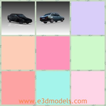 3d model the volkswagen car - This is a 3d model of the Volkswagen car,which is black and modern.The car is made with four doors.