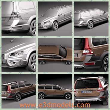 3d model the wagon car made in 2014 - This is a 3d model of the wagon car made in 2014,which is modern and made in Swed.The model is spacious and attractive.