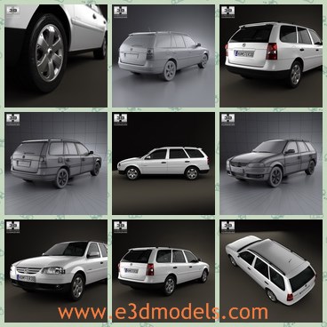 3d model the wagon from Volkswagen - This is a 3d model of the wagon from Volkswagen,which is spacious and made with high quality.