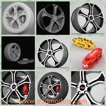 3d model the wheel - This is a 3d model of the wheel,which is alloyed and made with good quality.