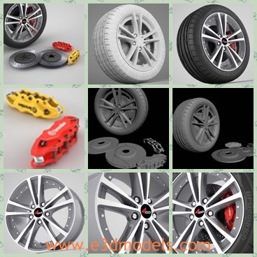 3d model the wheel - This is a 3d model of the wheel,which is alloyed and made with good quality.