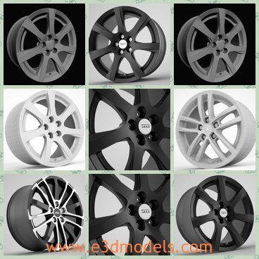 3d model the wheel - This is a 3d model of the wheel,which is new and modern.The model is made with stainless steel materials.