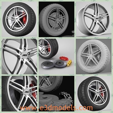 3d model the wheel - This is a 3d model of the wheel,which is new and made with good quality.