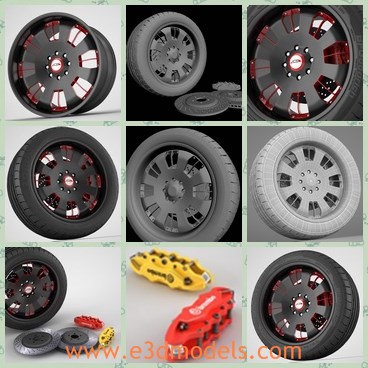 3d model the wheel - This is a 3d model of the wheel,which is new and made with high quality.The wheel has the same style inside.