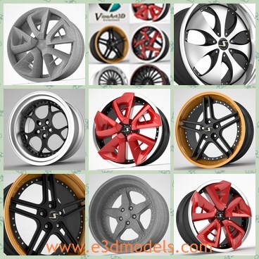 3d model the wheel - This is a 3d model of the wheel,which is modern and made in details.The wheel is created with special materials.