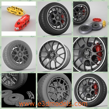 3d model the wheel - This is a 3d model of the wheel,which is new and modern and very popular in the world.