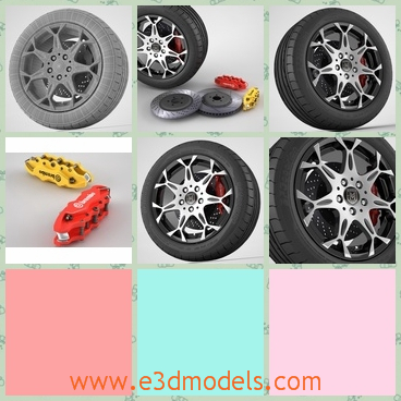 3d model the wheel - This is a 3d model of the wheel,which has special and great alloyed materials within.The model is common in the factory.
