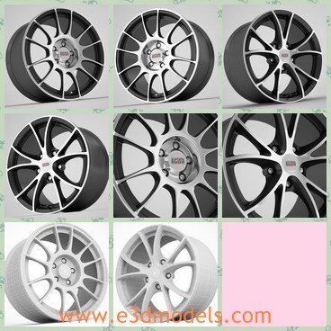 3d model the wheel for cars - This is a 3d model of the wheels for cars,which are the stainless steel and high quality materials.