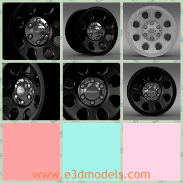 3d model the wheel for chevrolet - This is a 3d model of the wheel for Chevrolet,which is new and made with good quality.