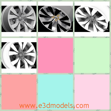 3d model the wheel of the car - This is a 3d model of the wheel of the car,which is made of the steel materials.The rim of the wheel is round and solid.