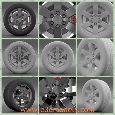 3d model the wheel rim - This is a 3 model of the wheel rim,which is new and made with good quality.