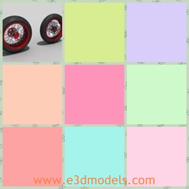 3d model the wheels for motorcycle - This is a 3d model of the wheels for motorcycles,which is new and made with steel materials.