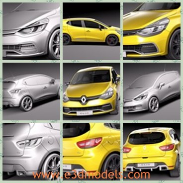 3d model the yellow car - Thi is a 3d model of the yellow car,which is made in 2012 and popular in the following years.