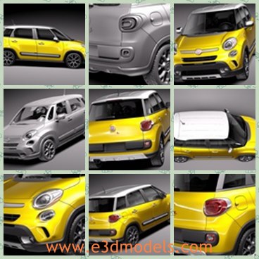 3d model the yellow car in Italy - This is a 3d model of the yellow car in Italy,which is modern and made in 2014.The model is famous in the world.