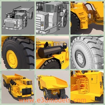 3d model the yellow truck - This is a 3d model of the yellow truck,which is correctly scaled from blueprints, enough detail for close-up renders.Semi-detailed interior.