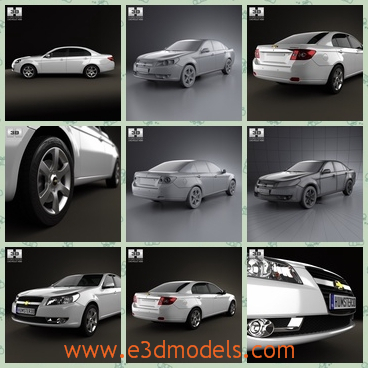 3d modelthe Chevrolet car in 2012 - THis is a 3d model of the Chevrolwt car in 2012,which is spacious and modern.The car is created in high quality.