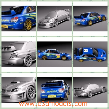 3d odel the blue racing car - This is a 3d model of the blue racing car,which is fast and made in Japan.The car is a sedan and popular amongst the youth.