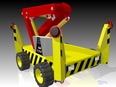 3d model a minicrane in yellow