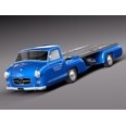 3d model blue old truck