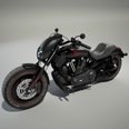 3d model the black motorcycle