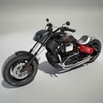 3d model the motorcycle of Harley
